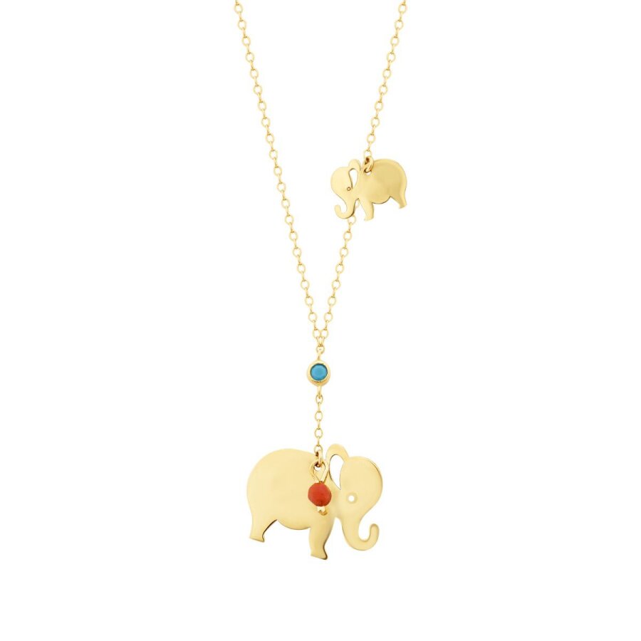 Elefant-Trend-Halskette aus Gold