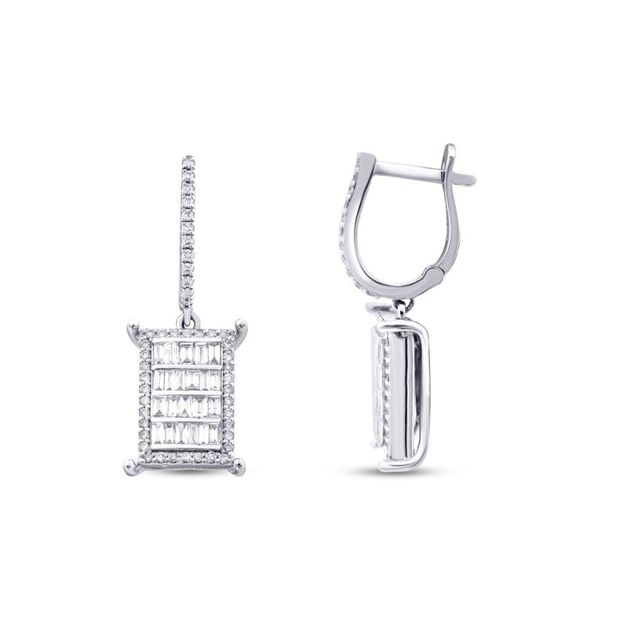 0.90 ct. Diamant Baguette Ohrringe