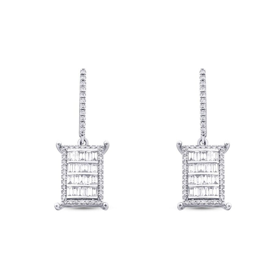 0.90 ct. Diamant Baguette Ohrringe