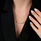 0.18 Karat Diamant Rund Trend Halskette