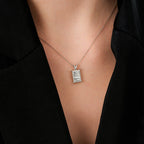 0.49 Karat Diamant Baguette Halskette
