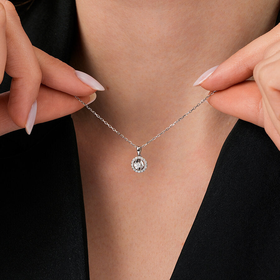 0,10 ct. Diamant Effect Trend Halskette