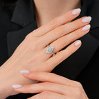 0,65 ct. Diamant Baguette Tropfen Ring