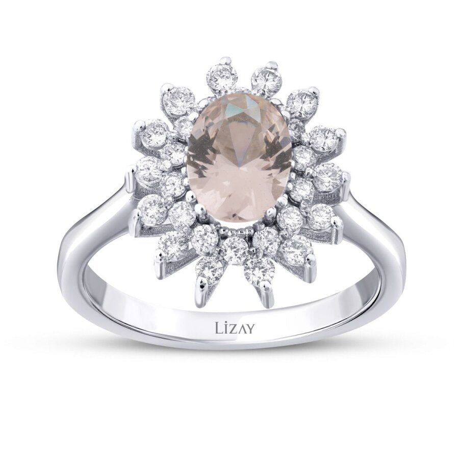1,64 ct. Diamant Morganite Ring