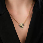 Trend-Halskette mit Elibelinde-Motiv aus Gold