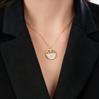 Gold Clover und Stern Emaille Glückbringer Halskette