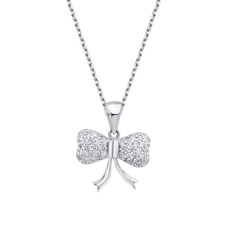 0,18 ct. Diamant Bow Halskette