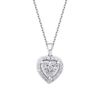 0,22 ct. Diamant Herz Halskette