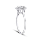 0,10 ct. Diamant Baguette Herz Ring