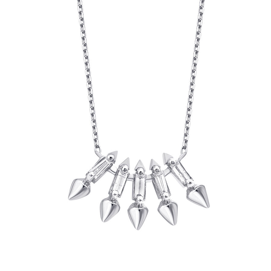 0,10 ct. Diamant Baguette Trend Halskette