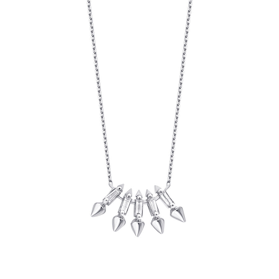 0,10 ct. Diamant Baguette Trend Halskette