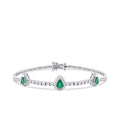 2,45 ct. Diamant Tropfen Smaragd Armband