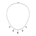 5,80 ct. Diamant Tropfen Smaragd Halskette