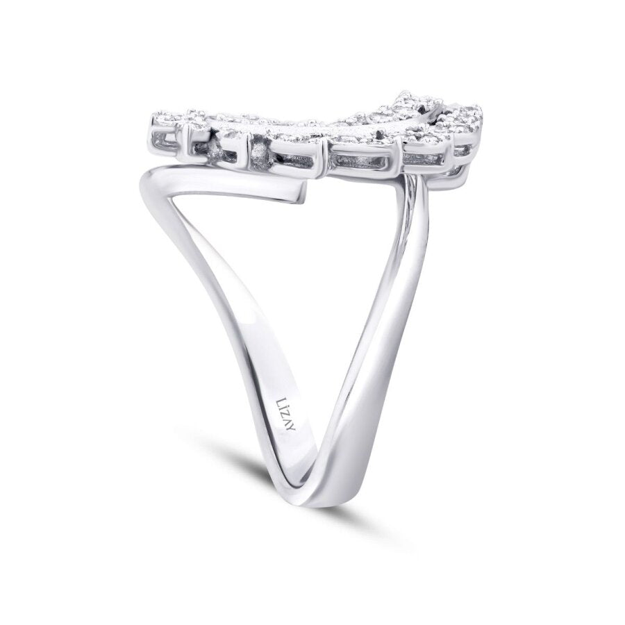 0,52 ct. Diamant Blatt Trend Ring