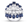 8,09 ct. Diamant Tropfen Saphir Trend Ring