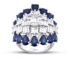 8,09 ct. Diamant Tropfen Saphir Trend Ring
