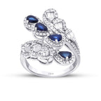 2,07 ct. Diamant Tropfen Saphir Trend Ring