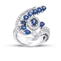 2,71 ct. Diamant Tropfen Saphir Trend Ring