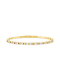 Baguette-Armreif mit Verschluss aus Gold