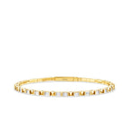 Baguette-Armreif mit Verschluss aus Gold