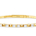Baguette-Armreif mit Verschluss aus Gold