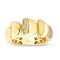Geschwungener Trend-Ring mit Stein aus Gold