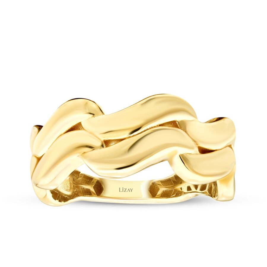 Geschwungener Trend-Ring aus Gold