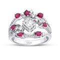 1,12 ct. Diamant Tropfen Rubin Ring