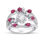 1,12 ct. Diamant Tropfen Rubin Ring