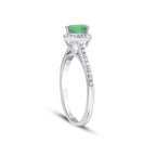 0,59 ct. Diamant Tropfen Smaragd Ring