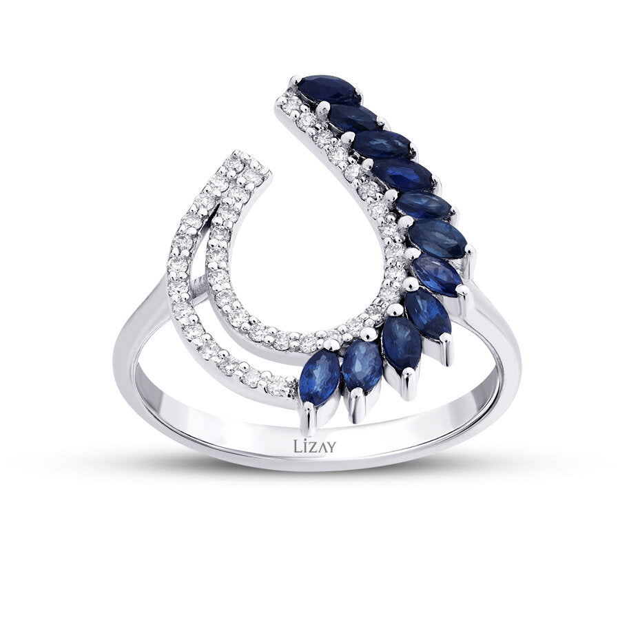 0,81 ct. Diamant Marquise Saphir Trend Ring