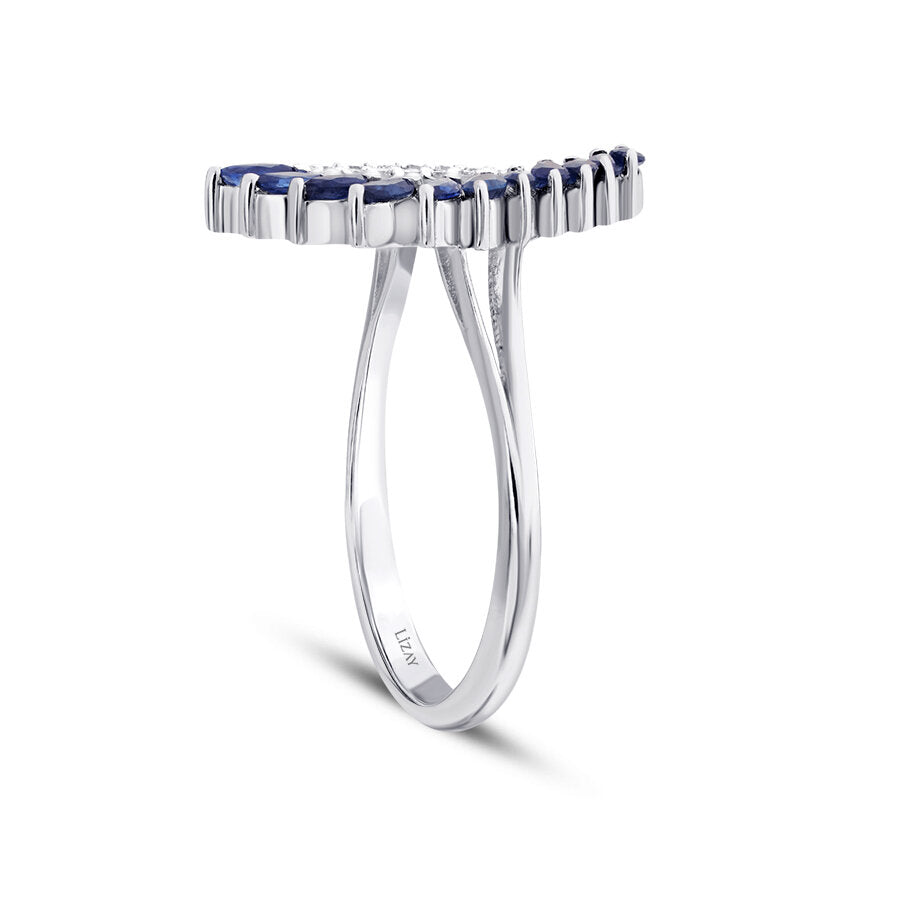 0,81 ct. Diamant Marquise Saphir Trend Ring