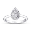 0,17 ct. Diamant Baguette Tropfen Trend Ring