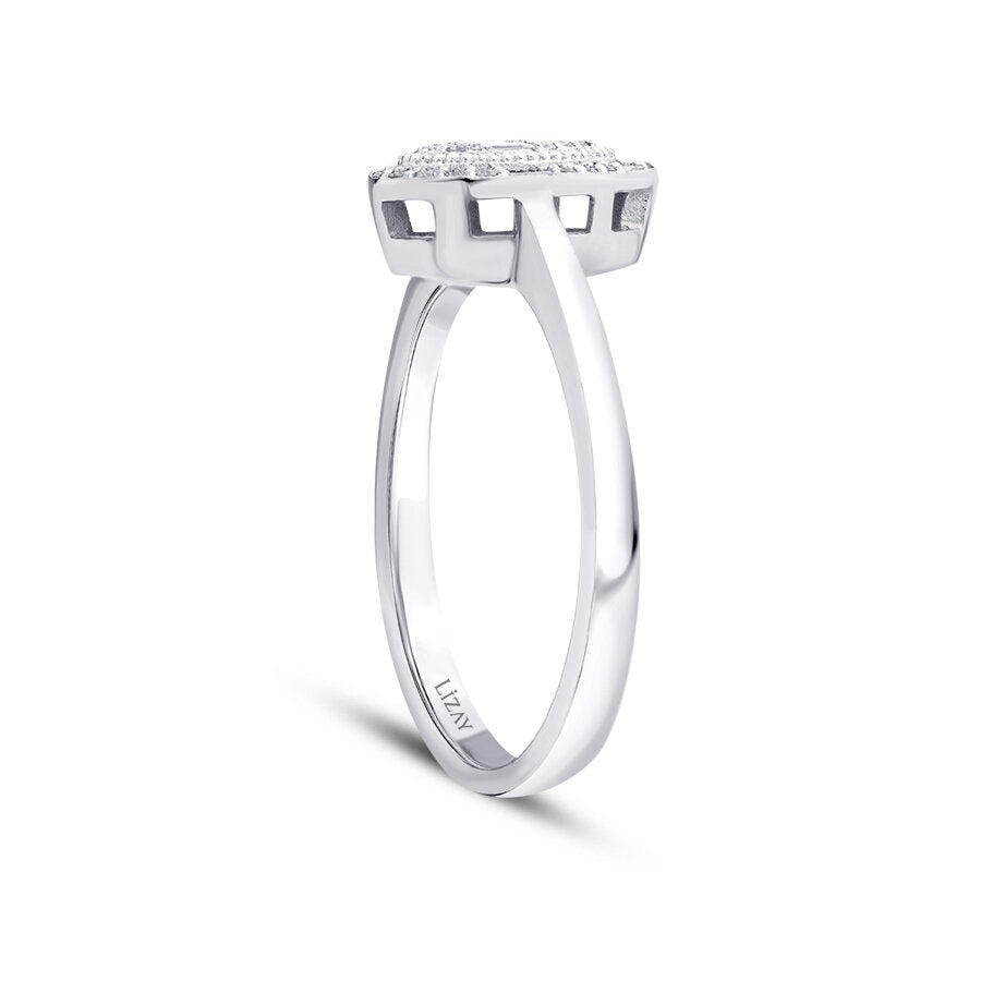 0,17 ct. Diamant Baguette Tropfen Trend Ring
