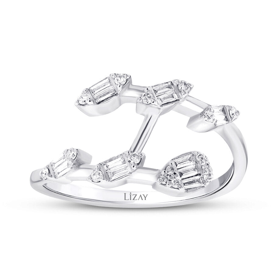 0.21 Karat Diamant Baguette Trend Ring