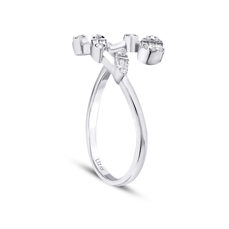 0.21 Karat Diamant Baguette Trend Ring
