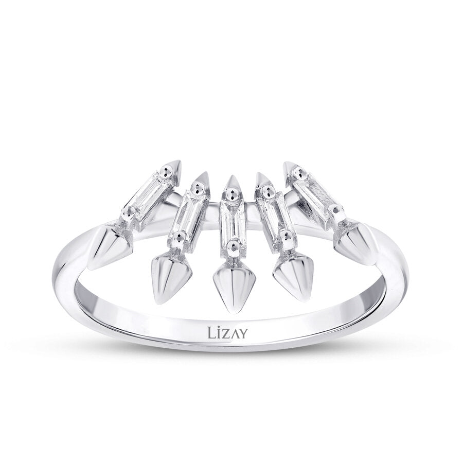 0,10 ct. Diamant Baguette Trend Ring