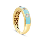 Blau-Trend-Ring mit Stein aus Gold