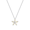 0,65 ct. Diamant Marquise Fantasie Blume Halskette