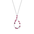 1,02 ct. Diamant Tropfen Rubin Trend Halskette