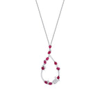 1,02 ct. Diamant Tropfen Rubin Trend Halskette