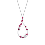 1,02 ct. Diamant Tropfen Rubin Trend Halskette