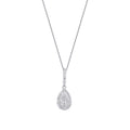 0.39 Karat Diamant Baguette Tropfen Halskette