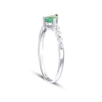0,52 ct. Diamant Tropfen Smaragd Ring