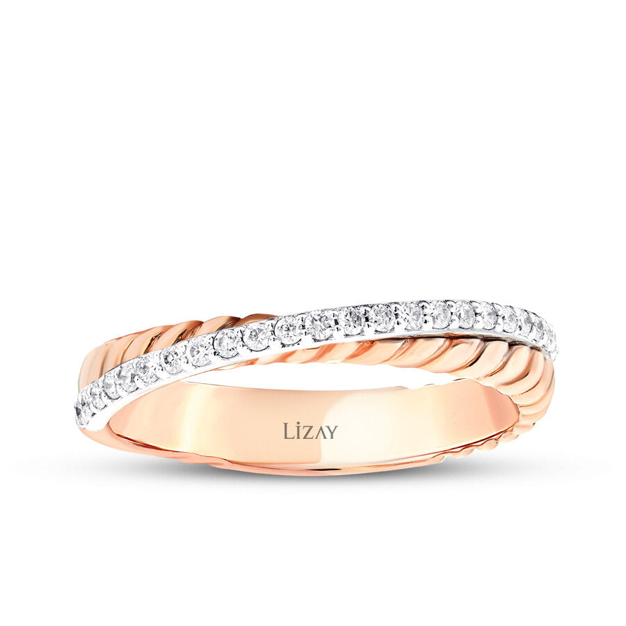 0,17 ct. Diamant Zweifarbig Trend Ring