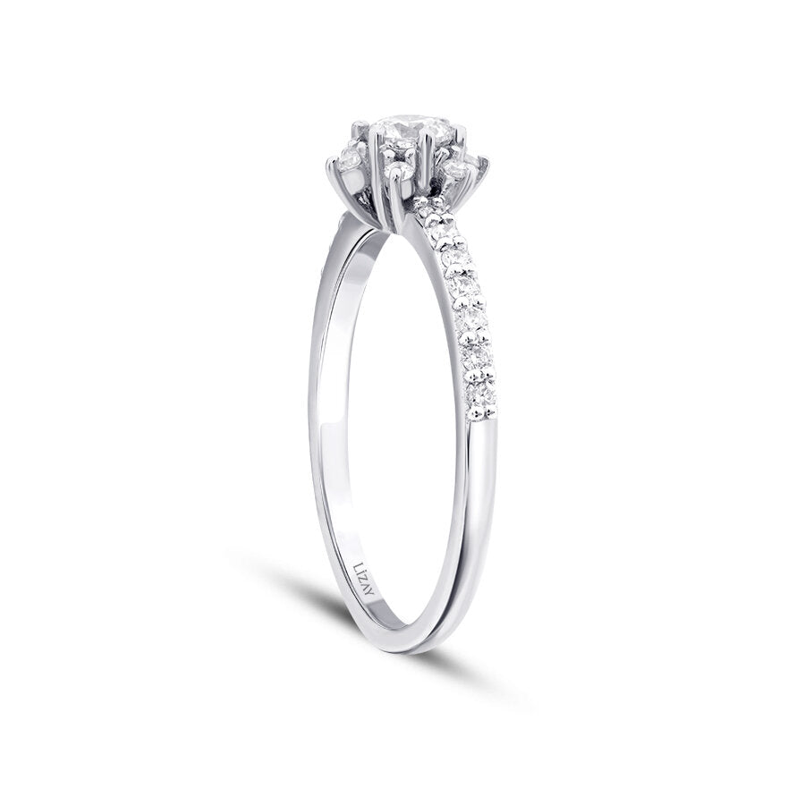 0.43 Karat Diamant Rund Solitär Verlobungsring
