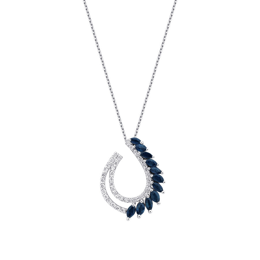 0,87 ct. Diamant Marquise Saphir Trend Halskette