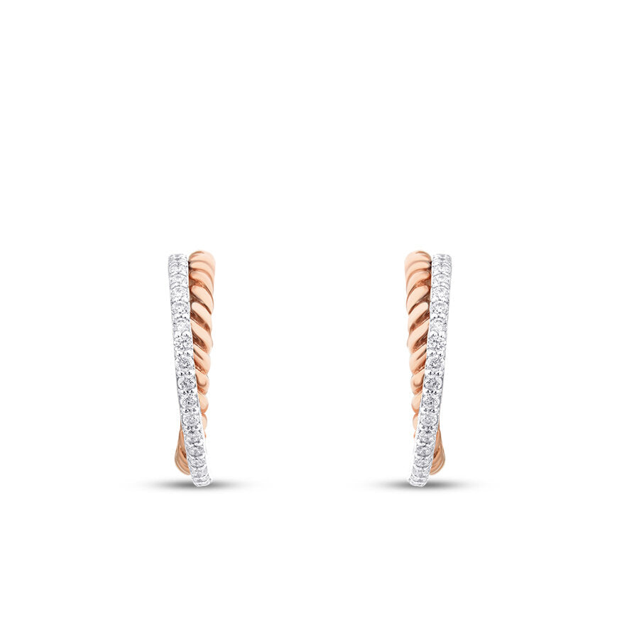 0,30 ct. Diamant Zweifarbig Trend Ohrringe