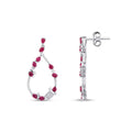 1,75 ct. Diamant Tropfen Rubin Trend Ohrringe