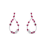 1,75 ct. Diamant Tropfen Rubin Trend Ohrringe